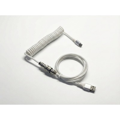 Кабель для клавіатури Coiled Cable Aluminum White
