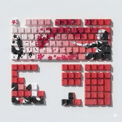 Кейкапи Sakura PBT Red Кейкапи Sakura PBT Red