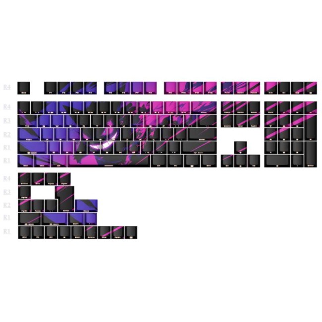 Кейкапи Pokemon PBT Side-Print Black