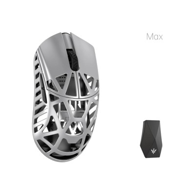 WLmouse Beast X Max Metallic Silver — магнієва ігрова миша, Wireless 8K Polling Rate, PAW3395, 42g